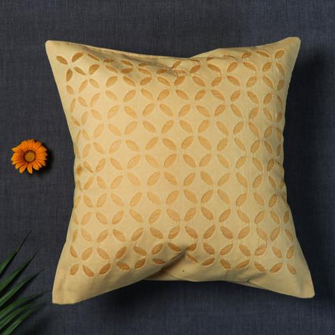 Handcrafted Applique Work Cushion Covers | Cotton with Organdy Fabric