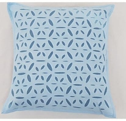 Handcrafted Applique Work Cushion Covers | Cotton with Organdy Fabric