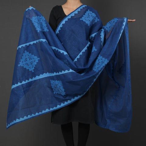 Elegant Applique Work Cotton Dupatta with Organdy Fabric | Made to Order