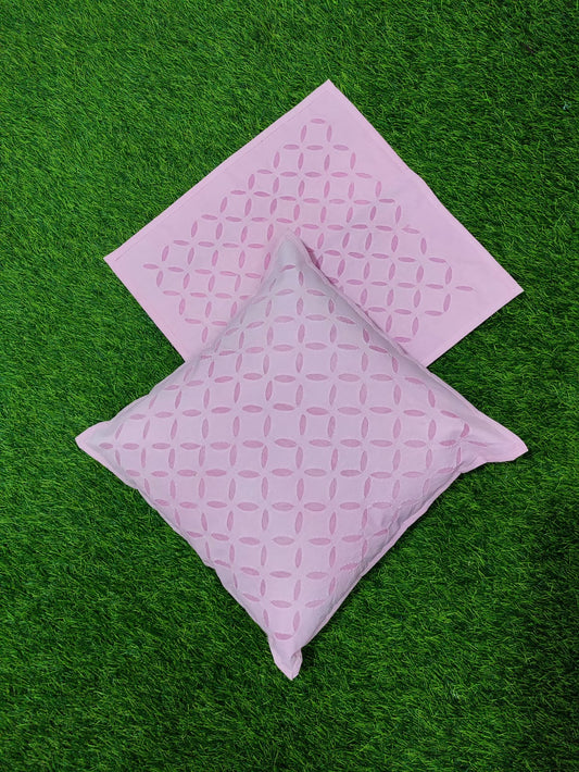 Handcrafted Applique Work Cushion Covers | Cotton with Organdy Fabric